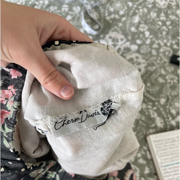 Chessa Davis Vintage Women’s Maxi Skirt Black Boho Floral - Picture 4 of 4